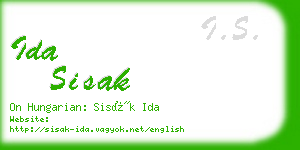 ida sisak business card